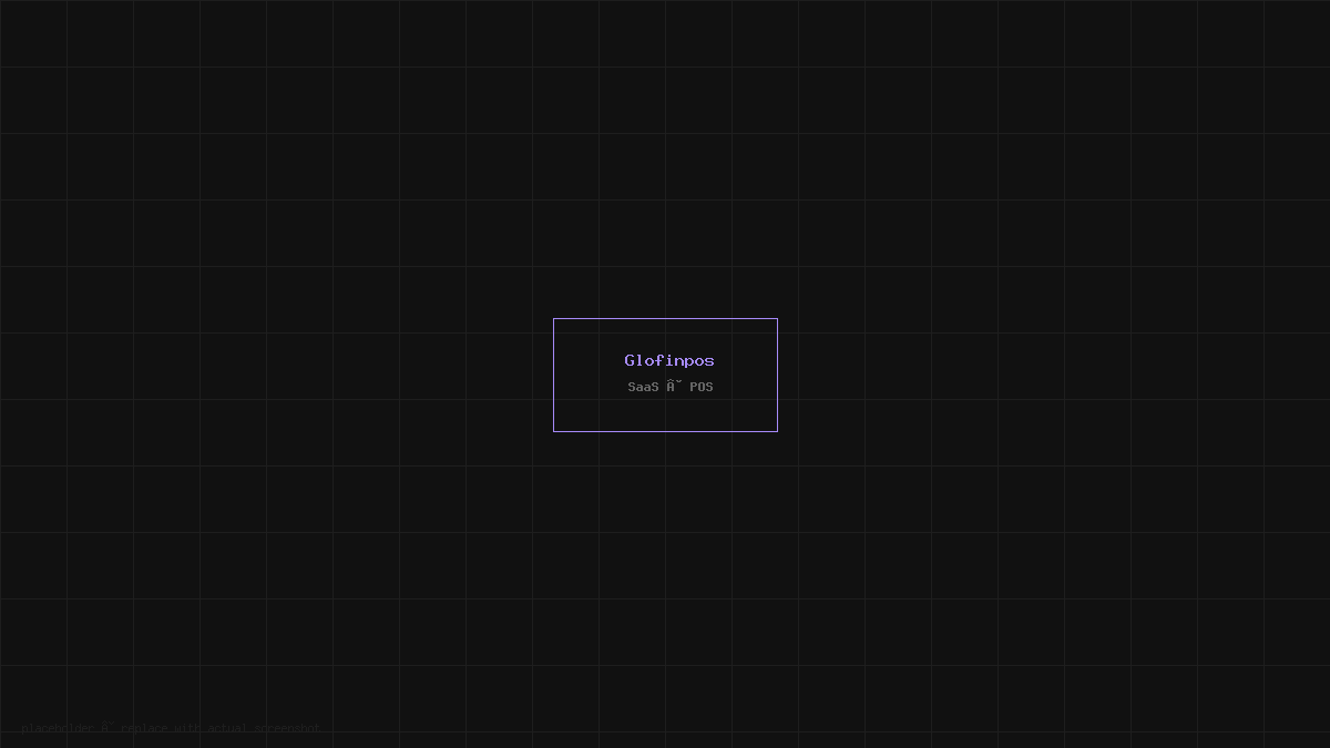 Glofinpos: SaaS Point of Sale