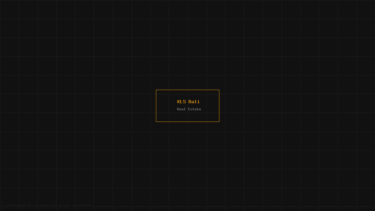 KLS Properties Bali: Real Estate Platform
